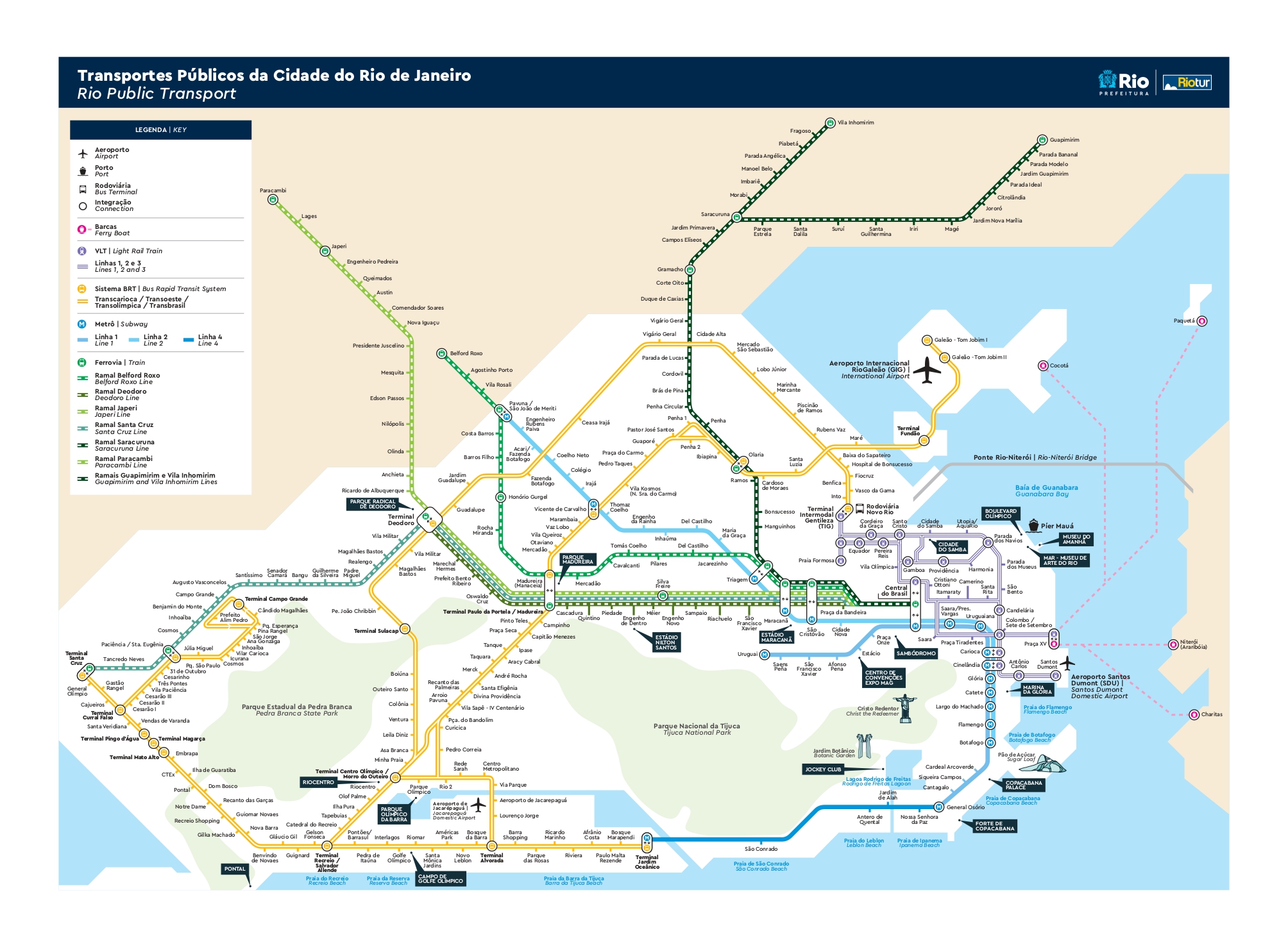 O transporte público no Rio de Janeiro pode ser complexo por se tratar de uma cidade gigante.