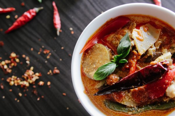 Comida thailandesa com frutos do mar