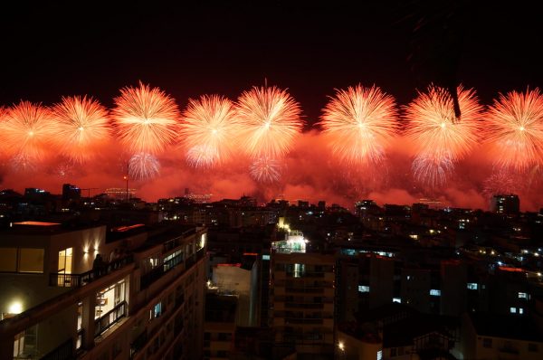 Fireworks in Copacabana